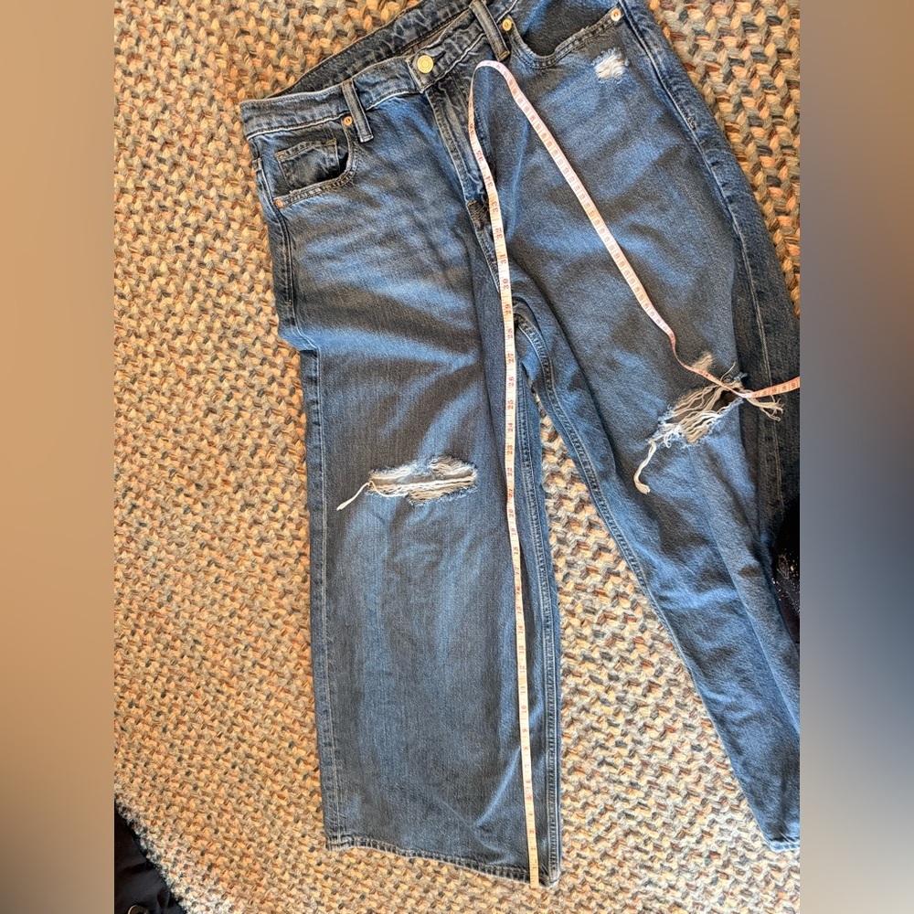 GAP Baggy Mid-Rise Distressed Jean sz 29 R - Picture 9 of 9